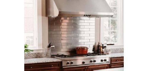 Stainless Steel Backsplash Behind Range